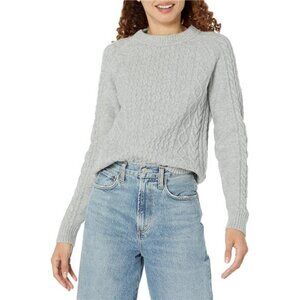 Womens Cable Knit Sweater Long Sleeve Crewneck Soft Cozy Pullover Fall Winter To